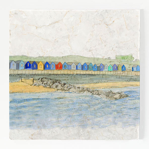 Large Trivet - Beach Huts