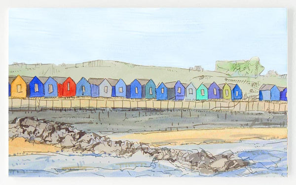 Ceramic Platter - Beach Huts