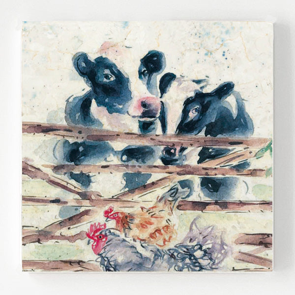 Marble Coaster - Cow and Gate