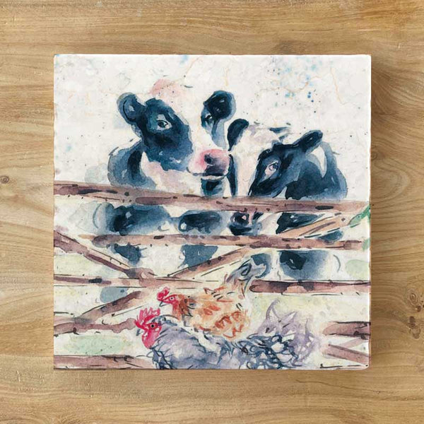 Marble Coaster - Cow and Gate