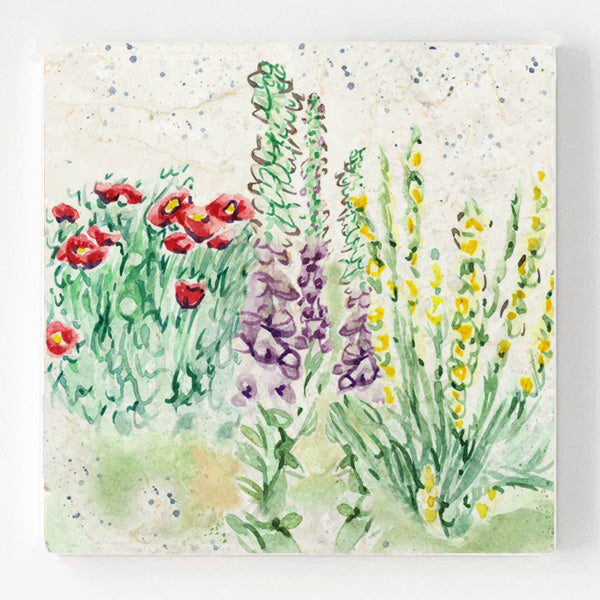 Marble Coaster - Floral Splash