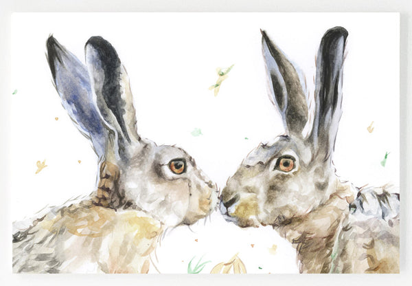 Ceramic Placemat - Hare 'n' Kisses Close-up