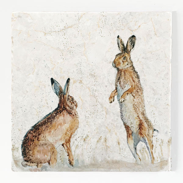 Large Trivet - Harvest Hares