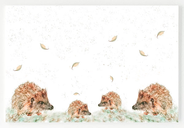Ceramic Placemat - Hedgehog Family
