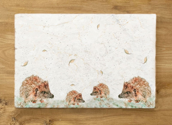 Small Sharing Board - Little Hedgehog Family