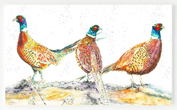 Ceramic Platter - Pheasant Bouquet