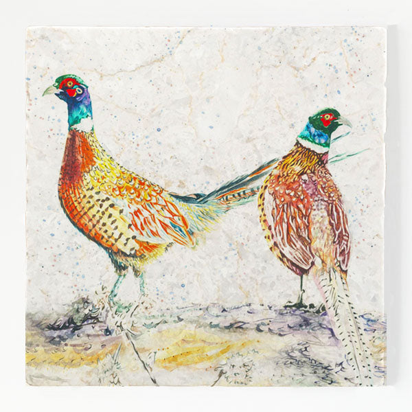 Small Trivet - Pheasant Bouquet