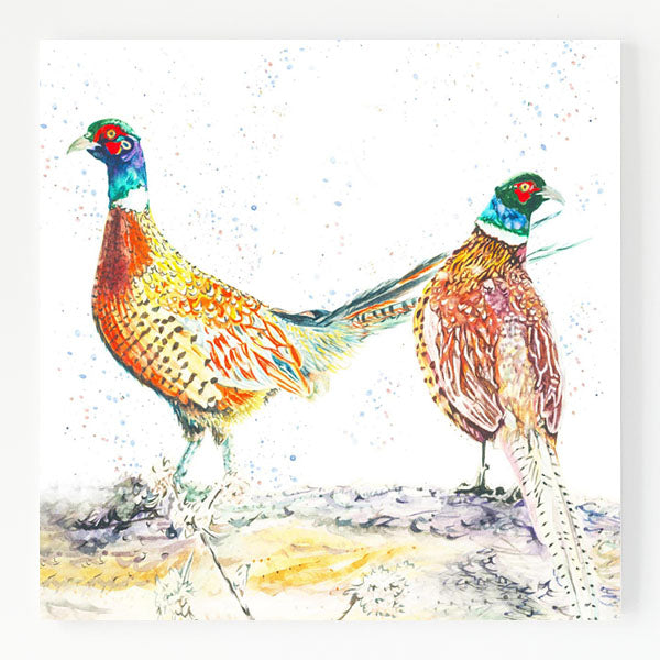 Ceramic Trivet - Pheasant Bouquet