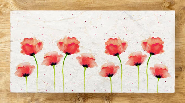 Large Sharing Board - Red Poppies