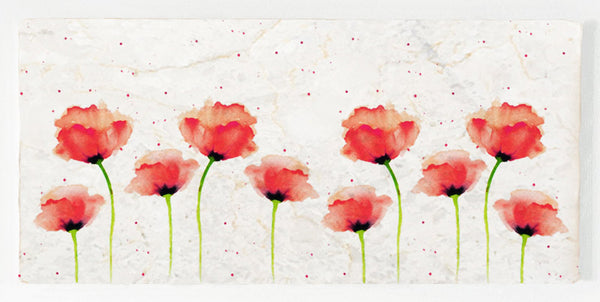 Large Sharing Board - Red Poppies