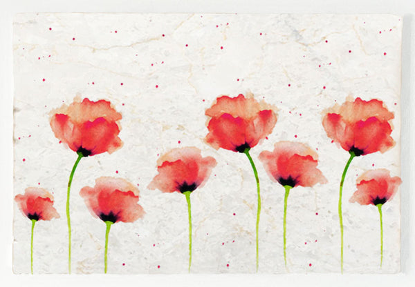 Small Sharing Board - Red Poppies