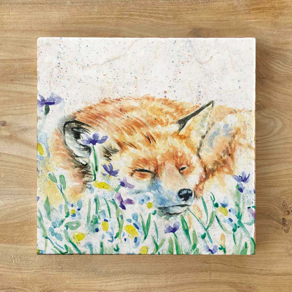 Marble Coaster - Sleeping Fox