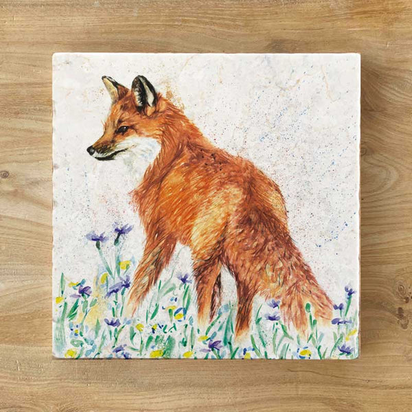 Marble Coaster - Standing Fox