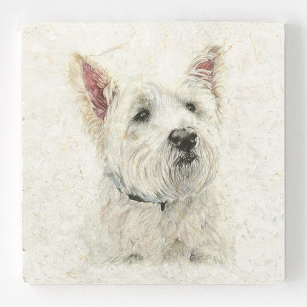 Marble Coaster - Westie