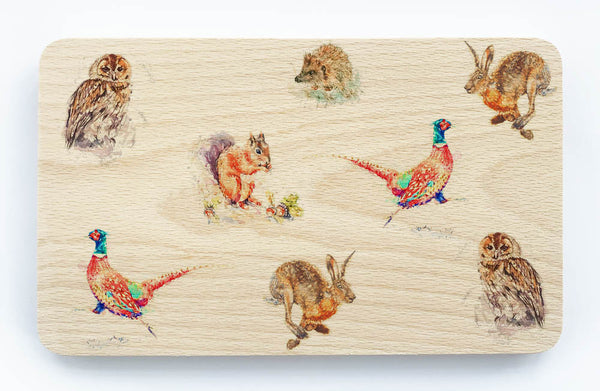 Beech Chopping Board - Wildlife