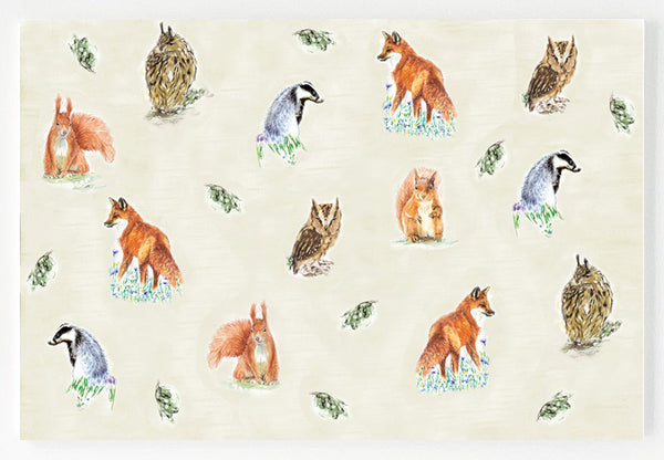 Ceramic Placemat - Woodland Residents