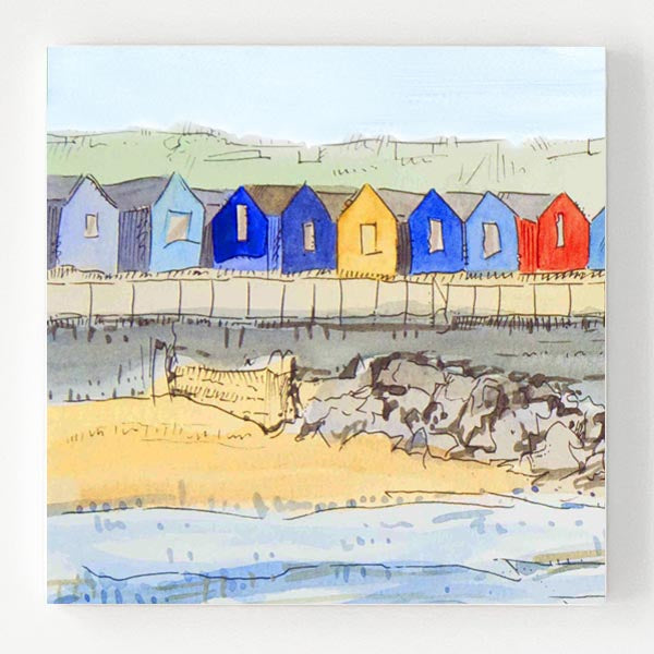 Ceramic Coaster - Beach Huts