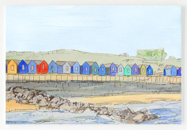 Ceramic Placemat - Beach Huts