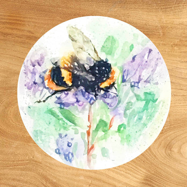 Glass Coaster - Bee Ballet