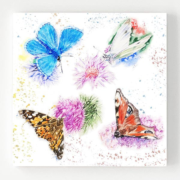 Ceramic Coaster - Country Butterflies