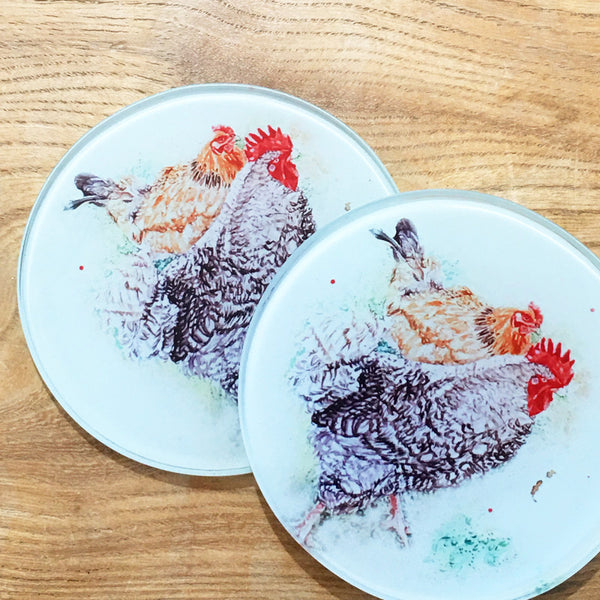 Glass Coaster - Hens Ahoy