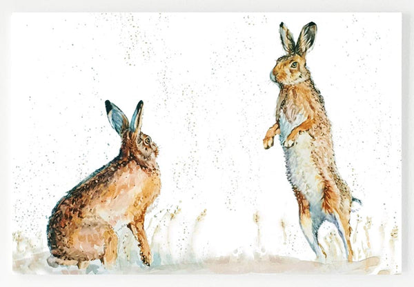 Ceramic Placemat - Harvest Hares