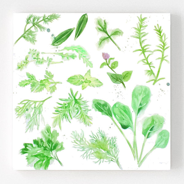 Ceramic Coaster - Herb Garden