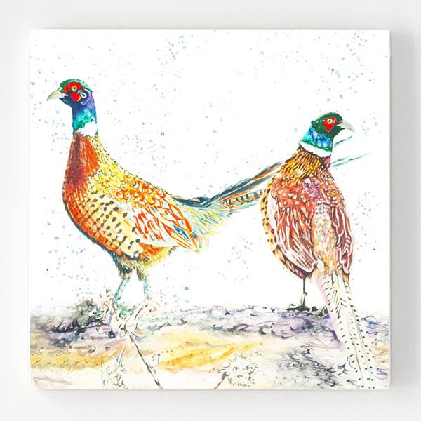 Ceramic Coaster - Pheasant Bouquet