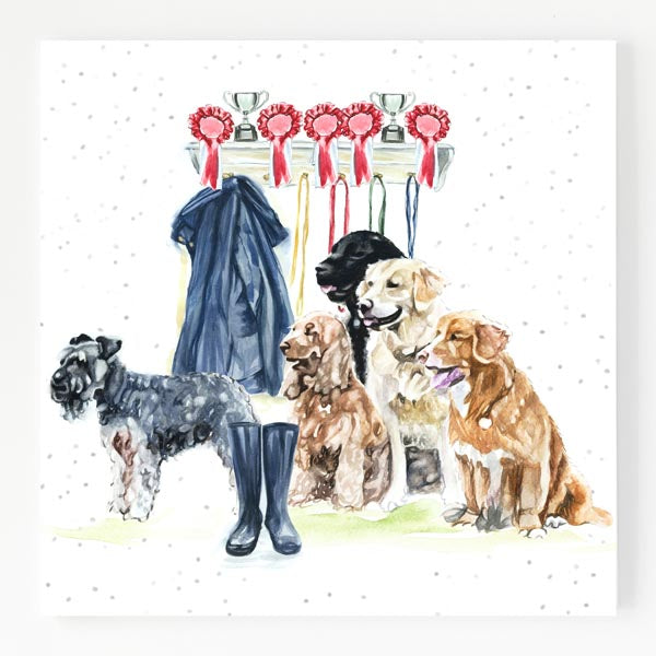 Ceramic Trivet - Waiting for Walkies
