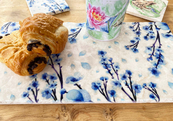 Large Trivet - Blue Blossom