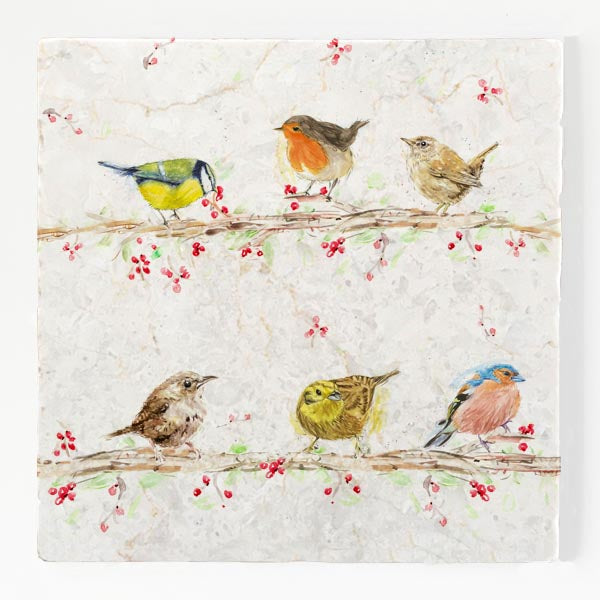 Large Trivet - Berry Birds