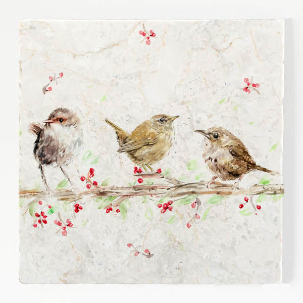 Small Trivet - Berry Wren Family