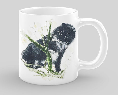 Fine Bone China Mug - Black Cat