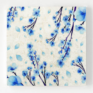 Marble Coaster - Blue Blossom