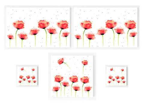 Gift Set - Red Poppies