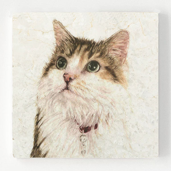 Marble Coaster - Cat with Collar