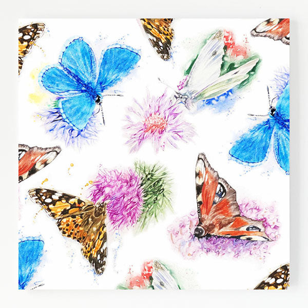Ceramic Trivet - Country Butterflies