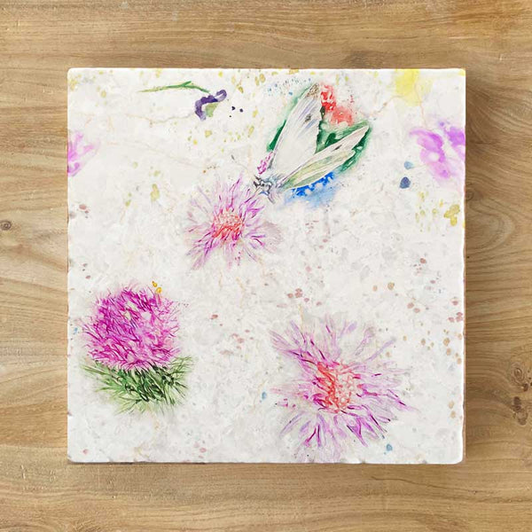 Marble Coaster - Country Floral