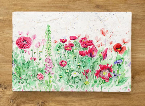 Small Sharing Board - Country Poppies