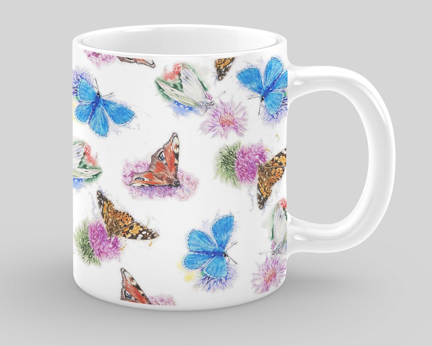 Fine Bone China Mug - Country Butterflies