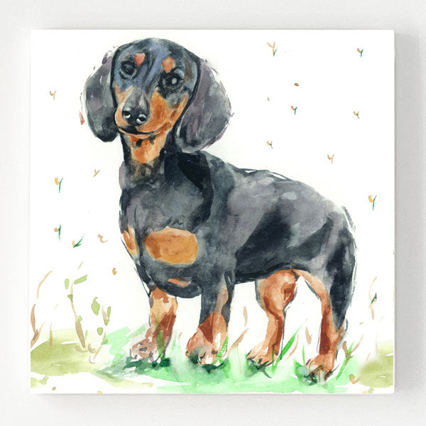 Ceramic Coaster - Daschunds - Phoebe