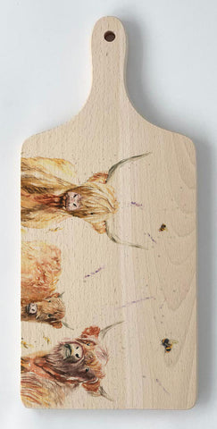 Paddle Chopping Board - Family Portrait