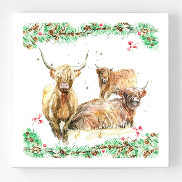 Ceramic Coaster - Family Portrait Christmas