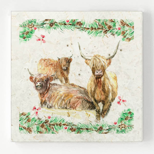 Marble Coaster - Family Portrait Christmas