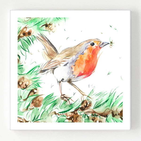 Ceramic Coaster - Firs 'n' Feathers