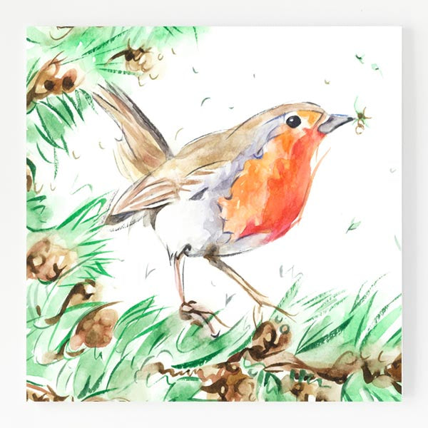 Ceramic Trivet - Firs 'n' Feathers