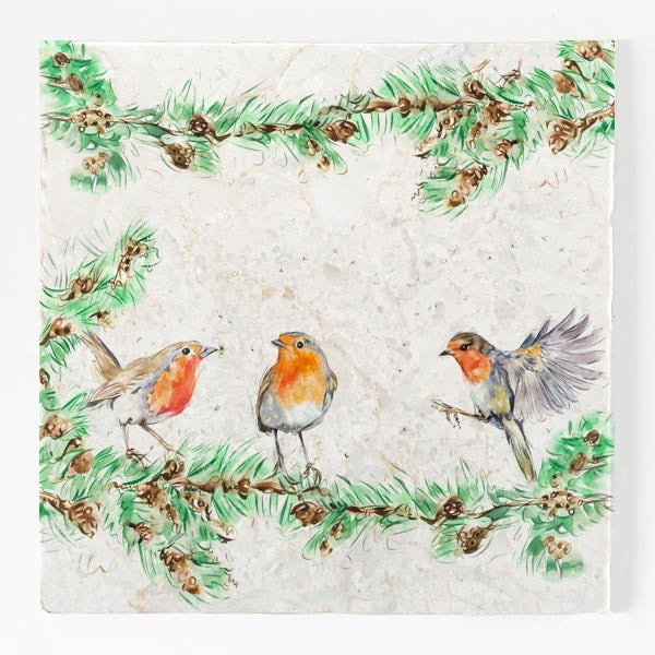 Large Trivet - Firs 'n' Feathers