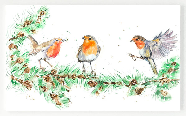 Ceramic Platter - Firs and Feathers