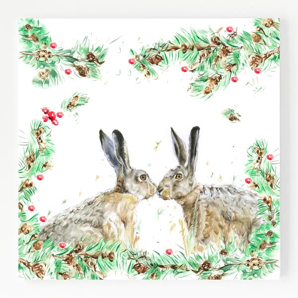 Ceramic Trivet - Firs 'n' Hares