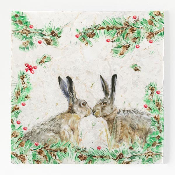 Small Trivet - Firs 'n' Hares